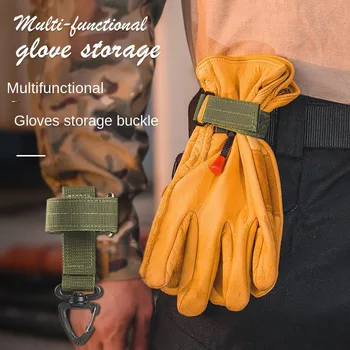 Многоцелевые нейлоновые перчатки, рабочие перчатки с крючком, защитный зажим, уличные тактические перчатки, альпинистская веревка, защита от потери, подвесная пряжка для кемпинга
