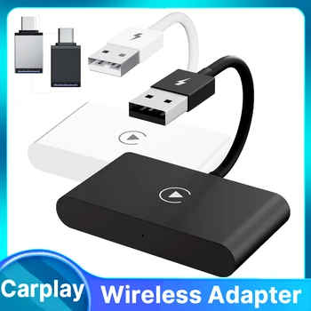 Беспроводной адаптер CarPlay для lPhone, Беспроводной автомобильный адаптер Apple Carplay, Онлайн-обновление Plug Play WiFi с частотой 5 ГГц