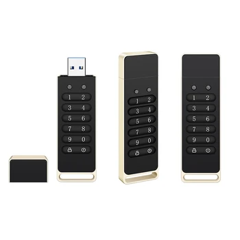 Безопасный USB-Накопитель, Зашифрованный Аппаратный Пароль Флэш-Накопителя USB-Накопителя Memory Stick С Клавиатурой USB 3.0 Disk Flash Черный
