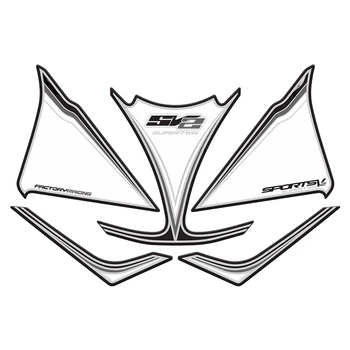 Горячая распродажа Мотоциклетная Светоотражающая 3D наклейка на переднее крыло, Защитная наклейка на голову ДЛЯ SV650 SV1000 2003-2013