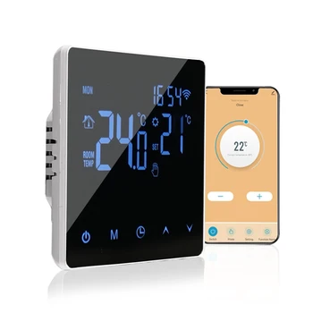 Умный термостат Tuya WiFi, регулятор температуры, ЖК-дисплей, сенсорный экран, недельное программируемое управление приложением для дома, школы, отеля
