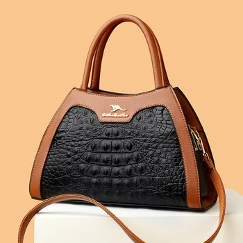 2023, Новая мода, сумки из искусственной кожи с крокодиловым узором, женская дизайнерская сумка через плечо, высококачественные сумки-мессенджеры