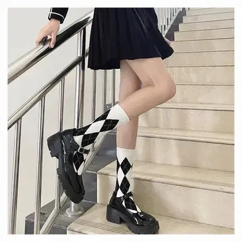 Женские носки Lolita Diamond, осень-зима, теплые дышащие удобные японские носки Ins JK Sweat, милые утепленные женские носки из хлопка