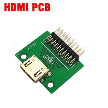 1 шт. Соединительные провода для печатной платы HDMI A Type 19Pin, уплотнения для разъемов HD HDMI, Тестовое сиденье для женщин, позолоченное сиденье для женщин