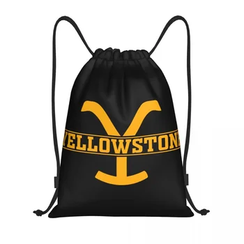 Изготовленные на заказ сумки на шнурке Yellowstone Для мужчин и женщин, легкий рюкзак для хранения в спортзале Dutton Ranch Sports.