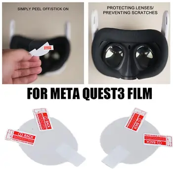 Для объектива Meta Quest 3 Пленка VR Защитные Пленки Для Экрана Пленка Гарнитура Шлем Защита От Царапин Защитная Крышка Объектива VR Очки Для Meta Quest3