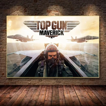 2022 Новый фильм Top Gun Maverick Плакат Боевик Самолет Истребитель Настенные картины Холст Живопись Принты Современный домашний декор