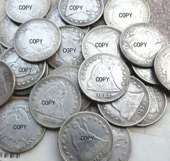 Весь набор монет США (1840-1891)-P-S-O-CC 78шт Монеты в четверть доллара США в розницу