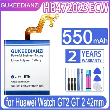 GUKEEDIANZI Сменный Аккумулятор HB472023ECW 550 мАч для Huawei Watch GT2 GT 2 42 мм Батареи + Бесплатные Инструменты