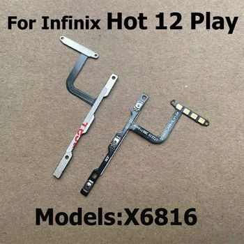 Новинка для Infinix Hot 12 Play Включение Выключение питания Кнопка регулировки громкости Разъем Ленточный Гибкий кабель X6816