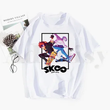 SK8 The Infinity Skate, Футболка с рисунком Аниме Для мальчиков, футболка в стиле хип-хоп с принтом для девочек, Футболки Harajuku, Модная Летняя футболка