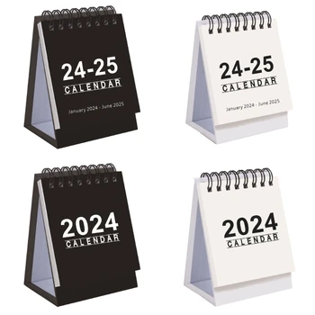 Мини-настольный календарь Y1UB 2024 Многофункциональные украшения для офисных работников и студентов с номерами недель, постоянные календари