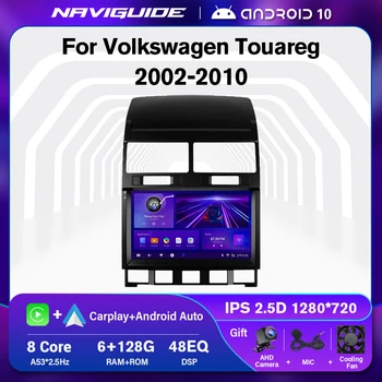 NAVIGUIDE P1 для Volkswagen Touareg GP 2002-2010 Android 10 автомагнитола стереосистема GPS Навигация Мультимедийный плеер Carplay головное устройство