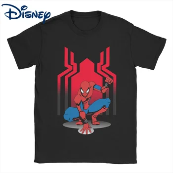Мужская Женская футболка Marvel Spiderman Homecoming, одежда из 100% хлопка Disney, повседневные футболки с круглым вырезом и коротким рукавом, футболка с принтом