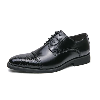 Мужская обувь новая деловая модельная обувь с острым носком в британском стиле, увеличивающая рост, универсальная свадебная модная обувь для шафера, мужская обувь