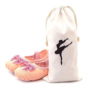 Новая балетная сумка на шнурке Белого цвета, танцевальная сумка для девочек, сумки для балетных пуантов, аксессуары для балетных танцев
