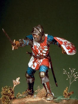Подставка для древнего воина в разобранном виде 1/18 со щитом, наборы миниатюрных моделей из смолы, неокрашенные