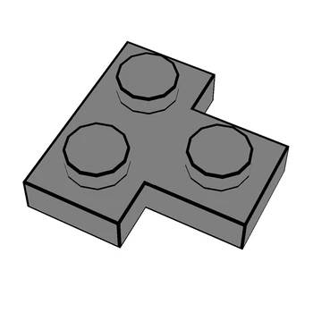 Специальная угловая пластина 1x2 Строительные блоки Детали MOC Кирпичные Игрушки для творческого обучения 50 шт./лот