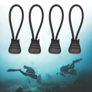 Аксессуары Для подводного плавания с аквалангом, зажим для шланга, подводное плавание, 4шт Банджи-трос, эластичная веревка + пластик для водных видов спорта