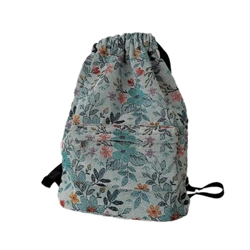 Стильный рюкзак на шнурке с большой вместимостью, минималистичная сумка через плечо, современная сумка для студентов и офисных работников E74B