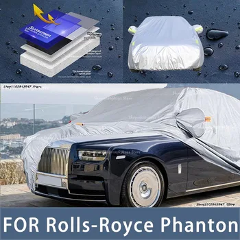 Для Rolls-Royce Phanton Наружная защита, полные автомобильные чехлы, снежный покров, солнцезащитный козырек, Водонепроницаемые пылезащитные внешние автомобильные аксессуары