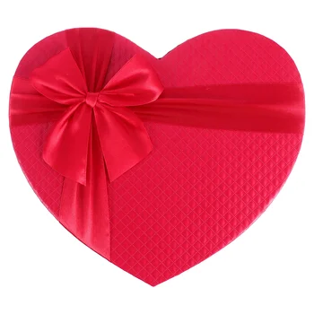Подарочная коробка в форме сердца с крышкой и лентой для свадебного душа, подарки ко Дню матери, красная