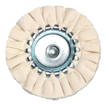 Полировальное колесо для дома, 3-дюймовая 80-миллиметровая Полировальная ткань, Хлопчатобумажный круг для полировки дыхательных путей с открытым смещением для металла Nice