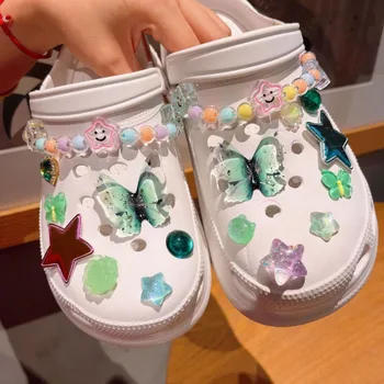 Амулеты для обуви с мультяшной звездой и бабочкой 