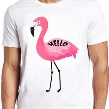 Flamingo Привет, Розовые Фламинго, Милые Забавные Животные, Мем-птица, Футболка, музыка из культового фильма Геймера 711