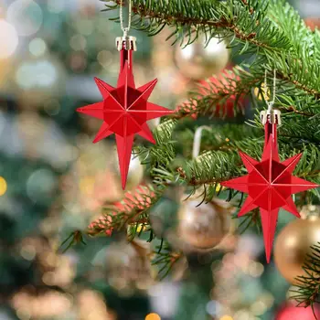 Декор для вечеринки, Подвесной орнамент, яркие подвески в виде Рождественской елки, 12 необычных блестящих украшений для реквизита для фотосъемки с гальваническим покрытием