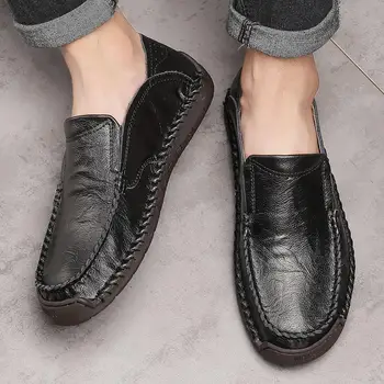 Мужская обувь Tods В Британском стиле Из натуральной кожи В Корейском стиле, Универсальная Деловая обувь, Мужская Летняя Модная Повседневная обувь на одной педали