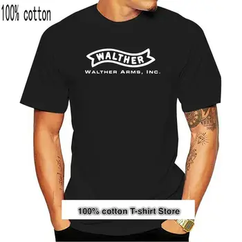 Camiseta de algodón cómoda para hombres, camisa negra de Fireworks Walther 2, Nueva