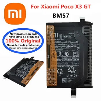Высококачественный 100% Оригинальный Аккумулятор BM57 Для Xiaomi Poco X3 GT Bateria Аккумуляторы Для Мобильных Телефонов Быстрая Доставка + Номер Отслеживания