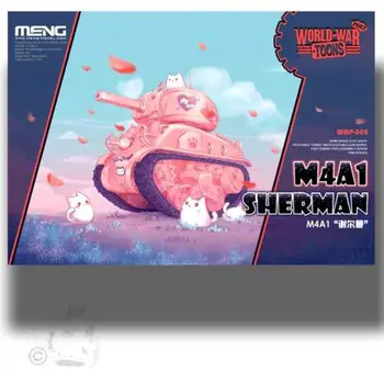 Модель Meng WWP-002 Sherman M4A1 (Q Edition) Мультяшки времен мировой войны (мультяшная модель, розовый)