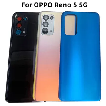 Для OPPO Reno 5 Задняя крышка аккумулятора 5G с заменой объектива камеры