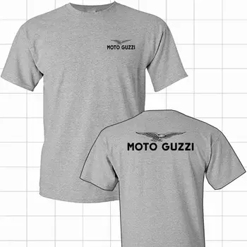 Мужская серая футболка с логотипом мотоцикла Moto Guzzi