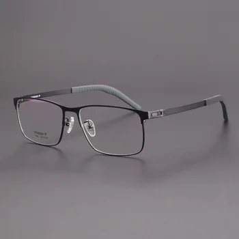 Деловая Мода Титановая Оправа для очков Мужчины Женщины Для чтения Винтажная Дальнозоркость Рецептурные Оптические очки для близорукости