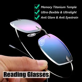 Очки Сверхлегкие Гибкие очки для дальнозоркости без титановой оправы с памятью, очки для чтения