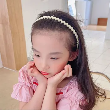 Ретро Элегантный пластик Soild Color с головным убором для мытья зубов, обруч для волос в корейском стиле, детский обруч для волос, повязка на голову для девочек