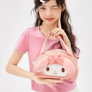 Женская холщовая сумка Sanrio Hello Kitty 2023, новая милая сумка My Melody большой емкости, дорожная сумка для хранения сумок для девочек
