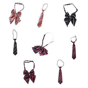 Предварительно завязанные галстуки для мальчика, детский полосатый галстук на выпускной в школе, галстук-бабочка для мальчика, галстуки для мальчиков, предварительно завязанные галстуки, Форменный галстук