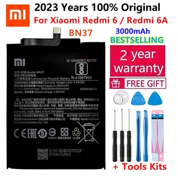 Оригинальный Аккумулятор Xiao Mi BN37 3000 мАч для Xiaomi Redmi 6 Redmi6 Redmi 6A, Высококачественные Сменные Батареи Для Телефона + Бесплатные Инструменты