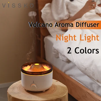 Увлажнители воздуха с вулканическим пламенем Vissko 560 мл, Аромадиффузор, Эфирные масла для спальни, домашний очиститель Humificador