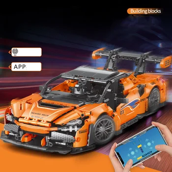Технический блок сборки транспортного средства с дистанционным управлением 2,4 ГГц в масштабе 1:14 Модель Суперспортивного автомобиля McLaren P1 Supercar RC Toy Bricks Supercar