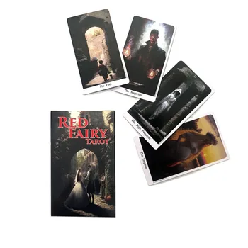 Карты Таро Красной Феи 12X7 с путеводителем Высококачественное Издание для гадания Колода Оракулов Borad Playing Games