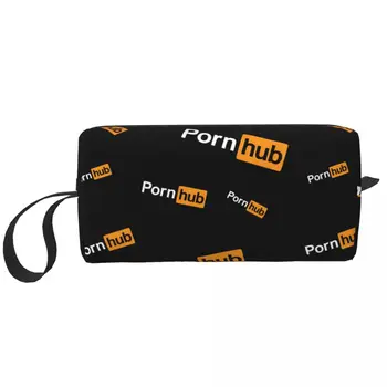 Косметичка Pornhubs, косметичка на молнии, дорожная сумка для туалетных принадлежностей, органайзер, кошелек для хранения для женщин