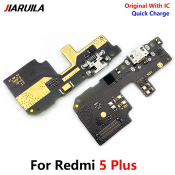 Для Xiaomi Redmi 5 Plus Оригинальная Новая Плата Разъема USB-порта Для зарядки С Полным Гибким Кабелем IC Redmi 5 Plus запчасти для USB-порта