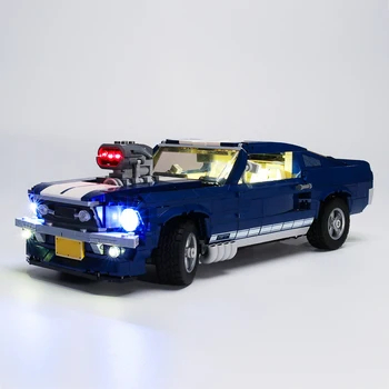 Комплект светодиодной подсветки для спортивного гоночного автомобиля Mustangs, совместимый с моделью 10265 (включено только освещение)