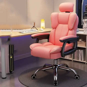 Удобное дизайнерское офисное кресло, Обеденный туалетный столик, Белое вращающееся кресло с откидной спинкой, Офисное кресло для кабинета Silla Escritorio Nordic Furniture HDH