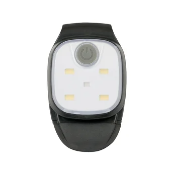 Светодиодный фонарик с зажимом, 4 режима освещения, USB перезаряжаемый зажимной светильник, предупреждение о безопасности, ходовой фонарь для ночных прогулок